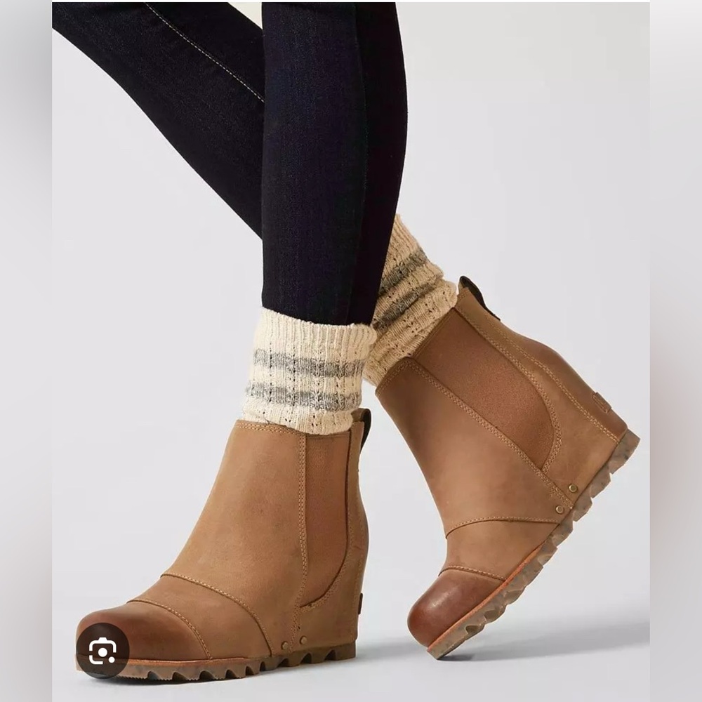 Sorel Lea Wedge Leather Boots